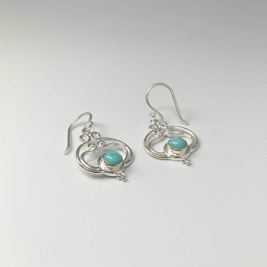 Amazonite Dangle Earrings-Rocks and Gems Canada