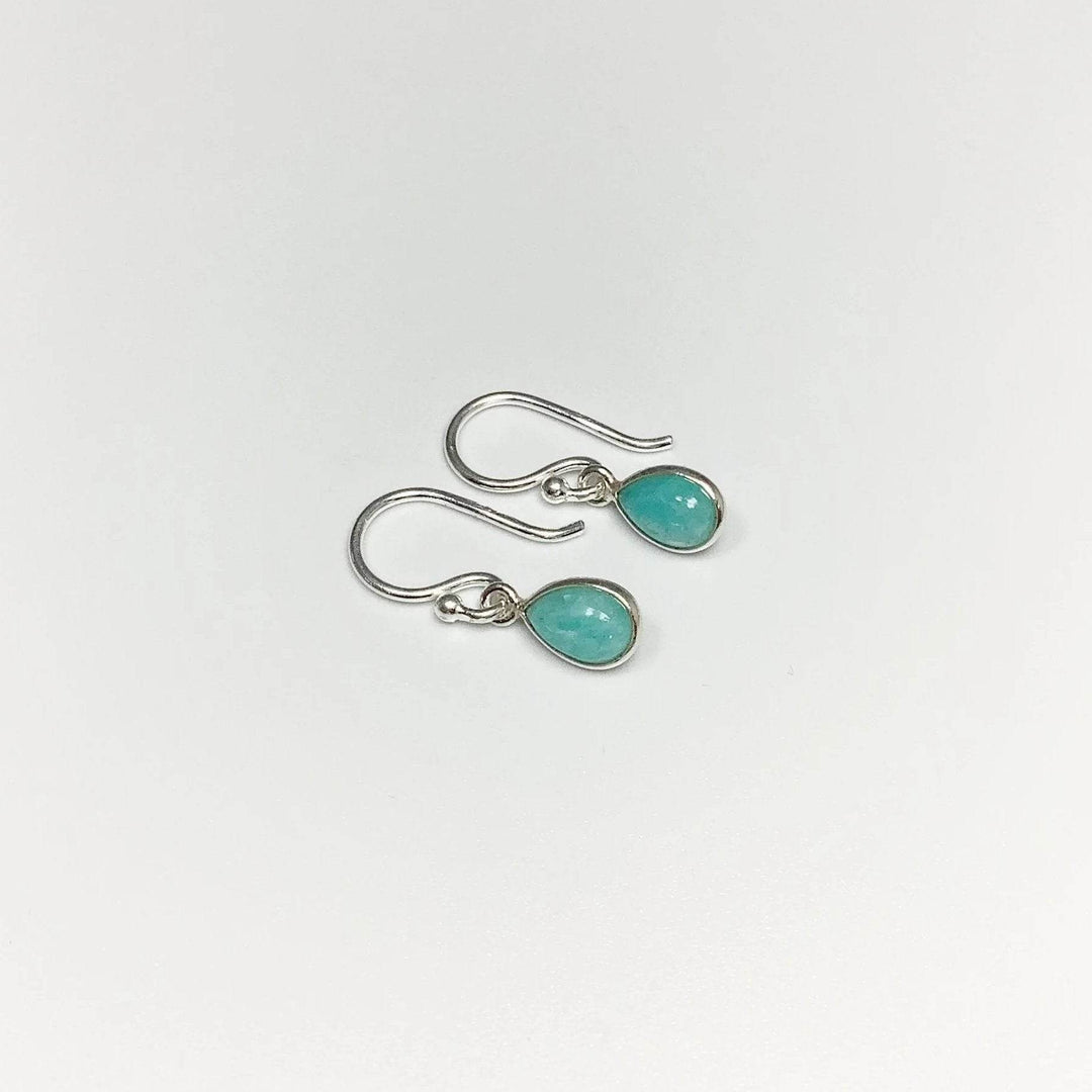 Amazonite Dangle Earrings-Rocks and Gems Canada