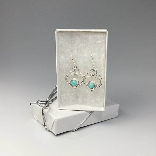 Amazonite Dangle Earrings-Rocks and Gems Canada