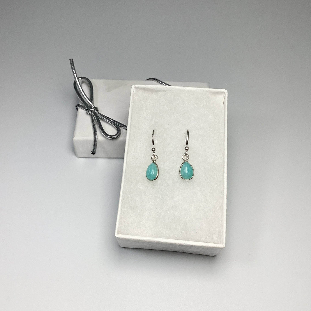 Amazonite Dangle Earrings-Rocks and Gems Canada
