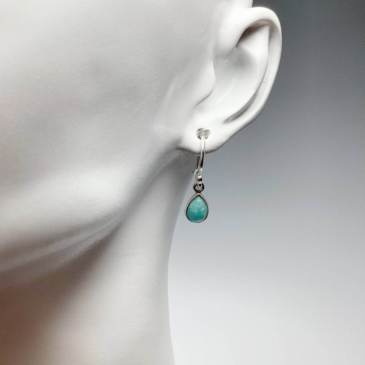 Amazonite Dangle Earrings-Rocks and Gems Canada