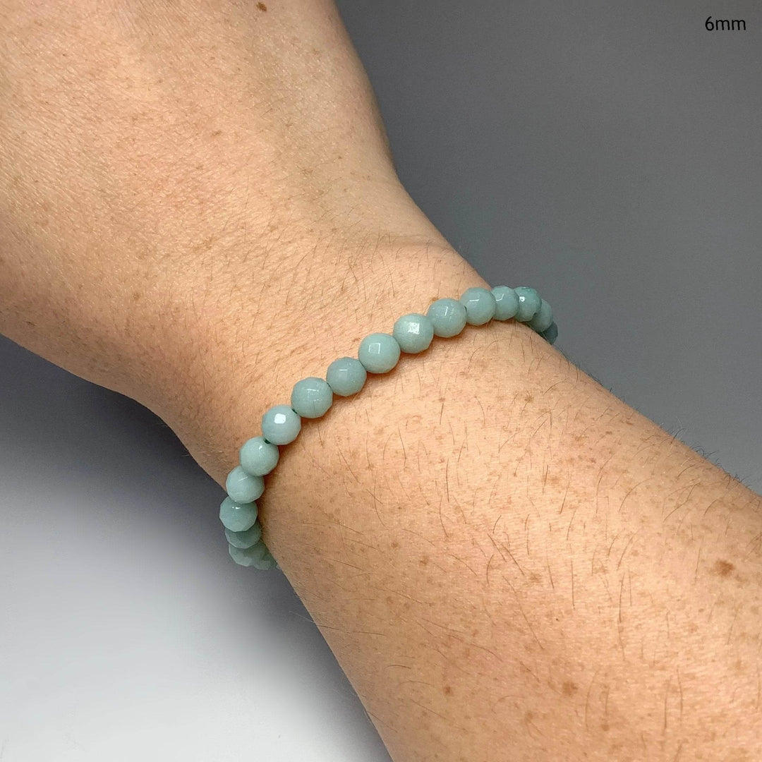 Amazonite Faceted Beaded Bracelet-Rocks and Gems Canada