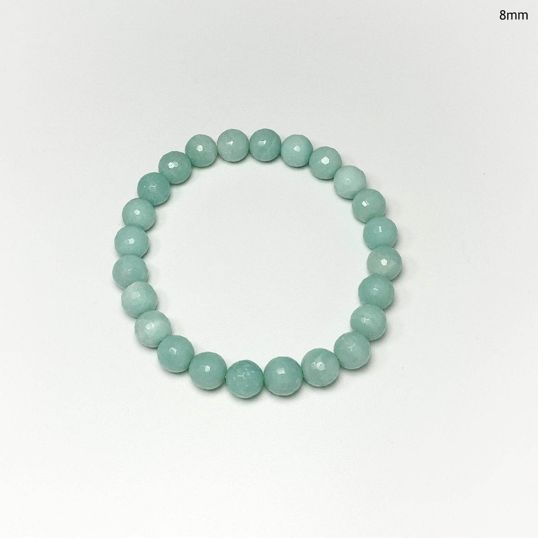 Amazonite Faceted Beaded Bracelet-Rocks and Gems Canada