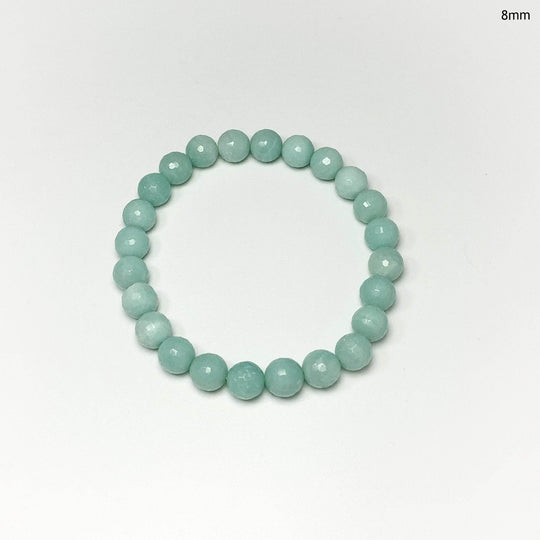 Amazonite Faceted Beaded Bracelet-Rocks and Gems Canada