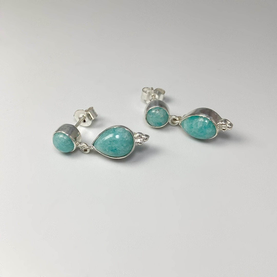 Amazonite Stud Earrings-Rocks and Gems Canada