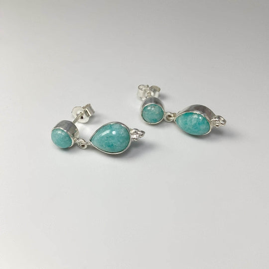 Amazonite Stud Earrings-Rocks and Gems Canada