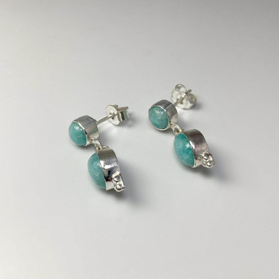 Amazonite Stud Earrings-Rocks and Gems Canada
