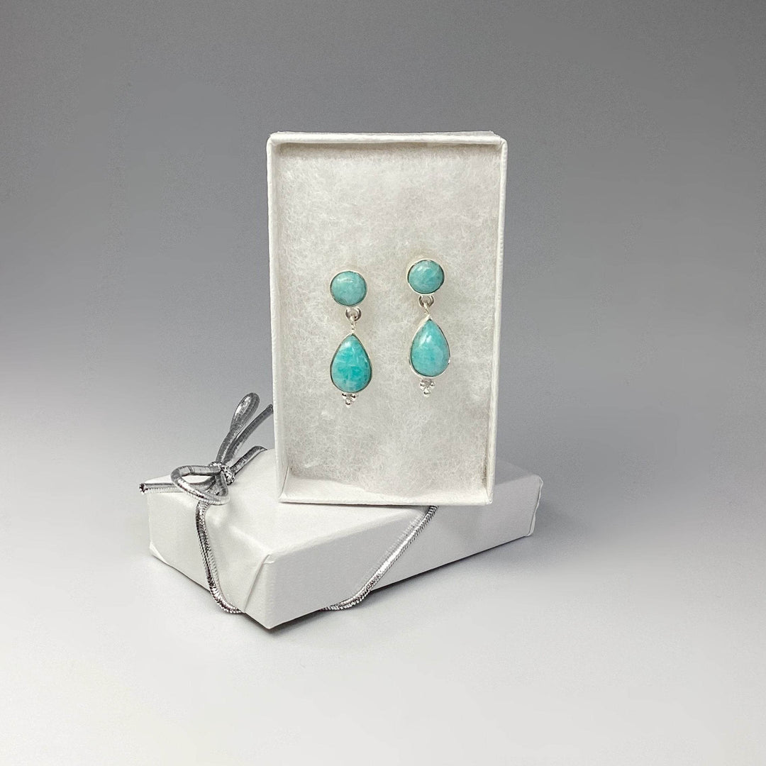 Amazonite Stud Earrings-Rocks and Gems Canada