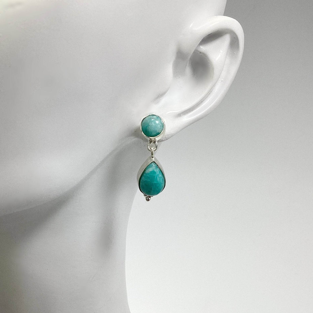 Amazonite Stud Earrings-Rocks and Gems Canada