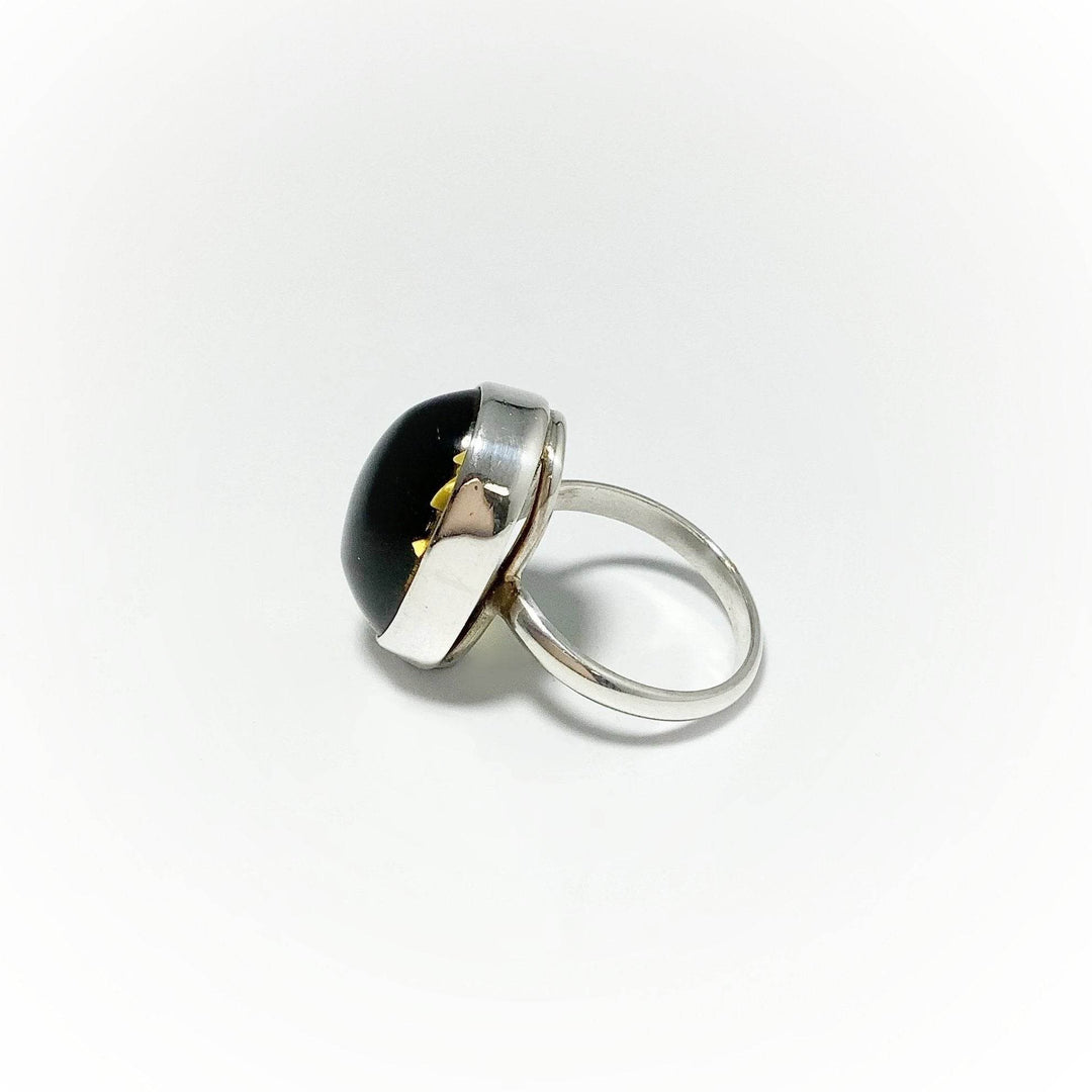 Amber Cameo Ring-Rocks and Gems Canada