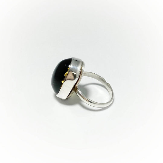 Amber Cameo Ring-Rocks and Gems Canada