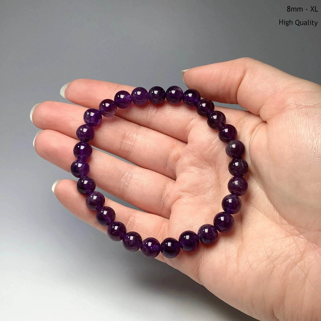 Amethyst Beaded Bracelet-Rocks and Gems Canada