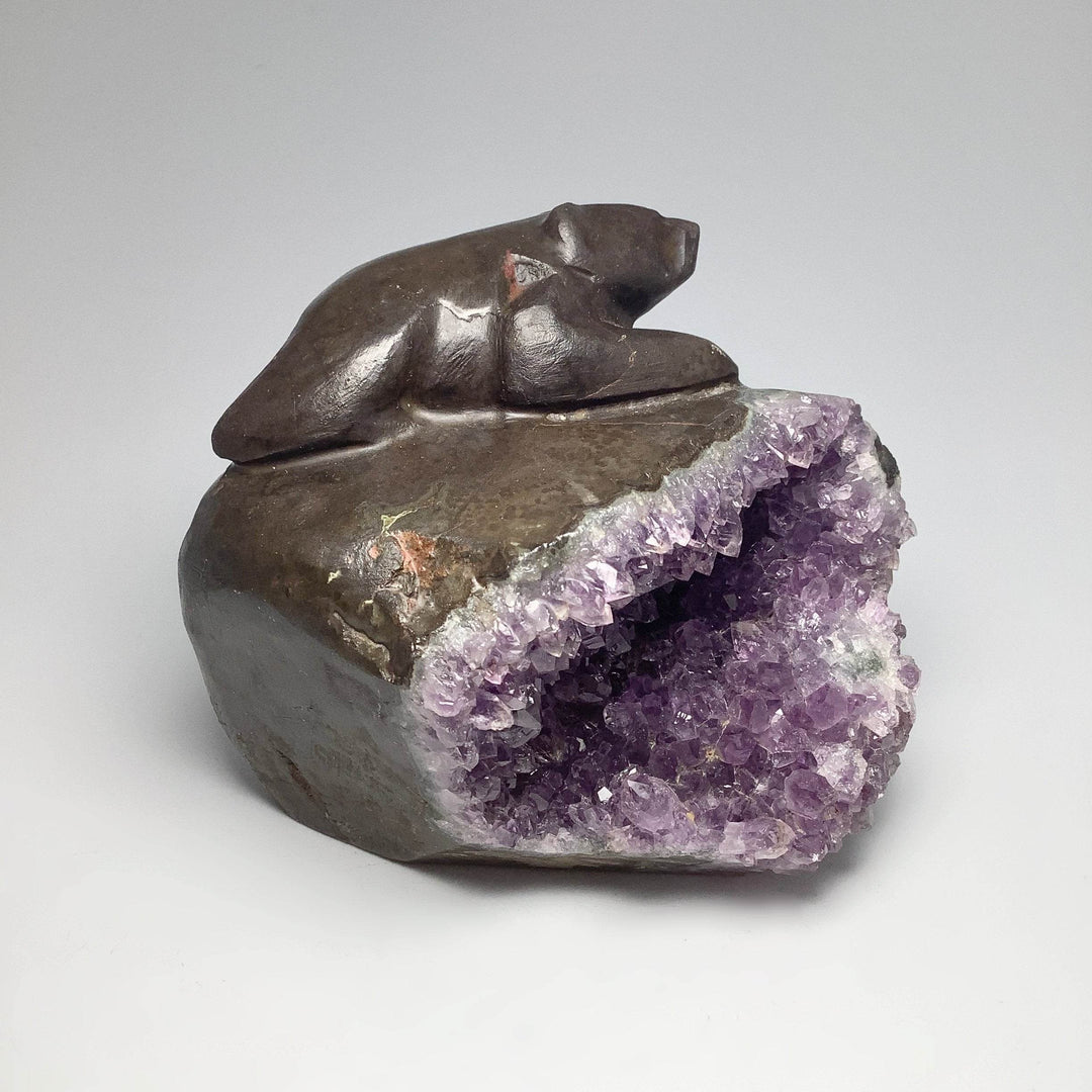 Amethyst Bear Carving-Rocks and Gems Canada