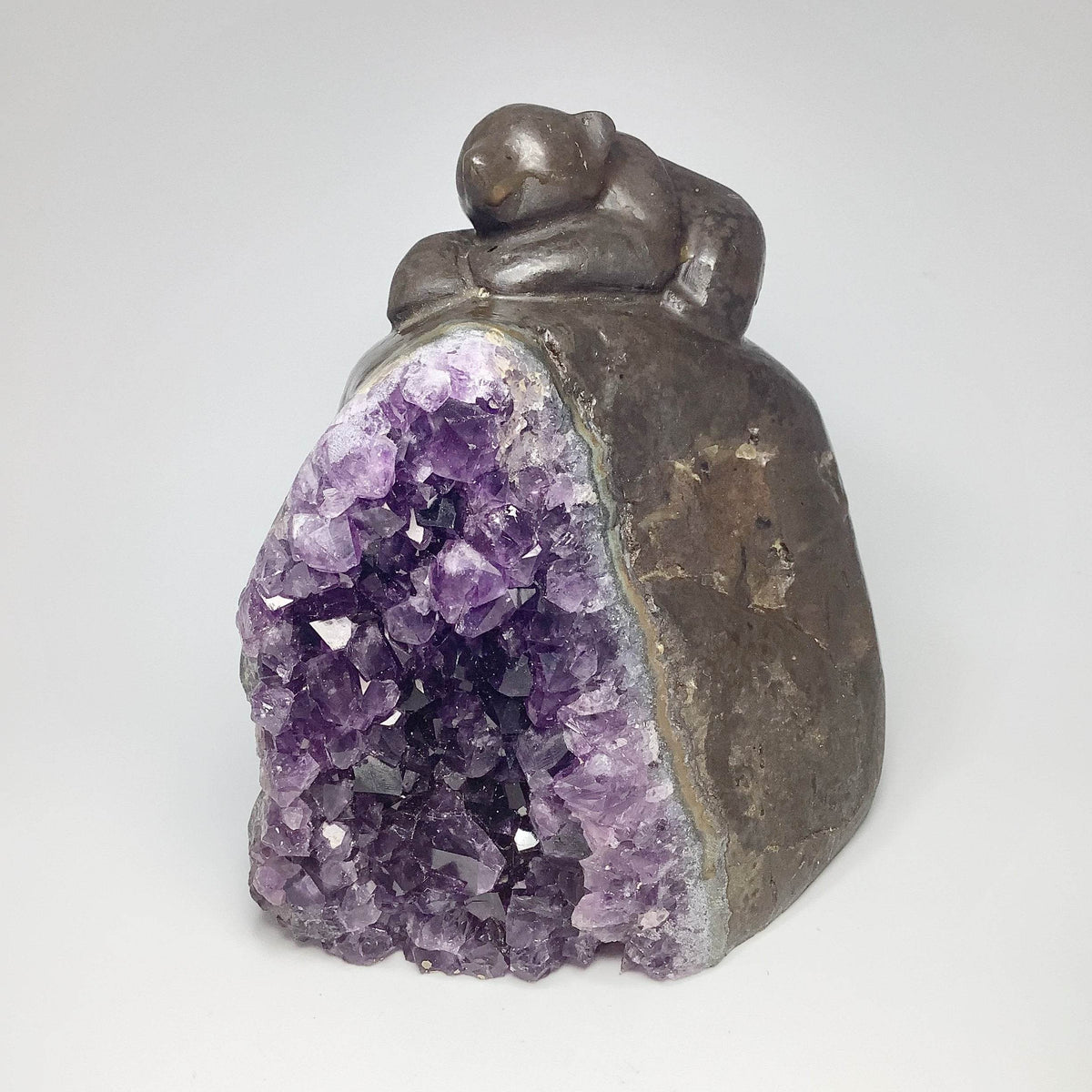 Amethyst Bear Carving-Rocks and Gems Canada