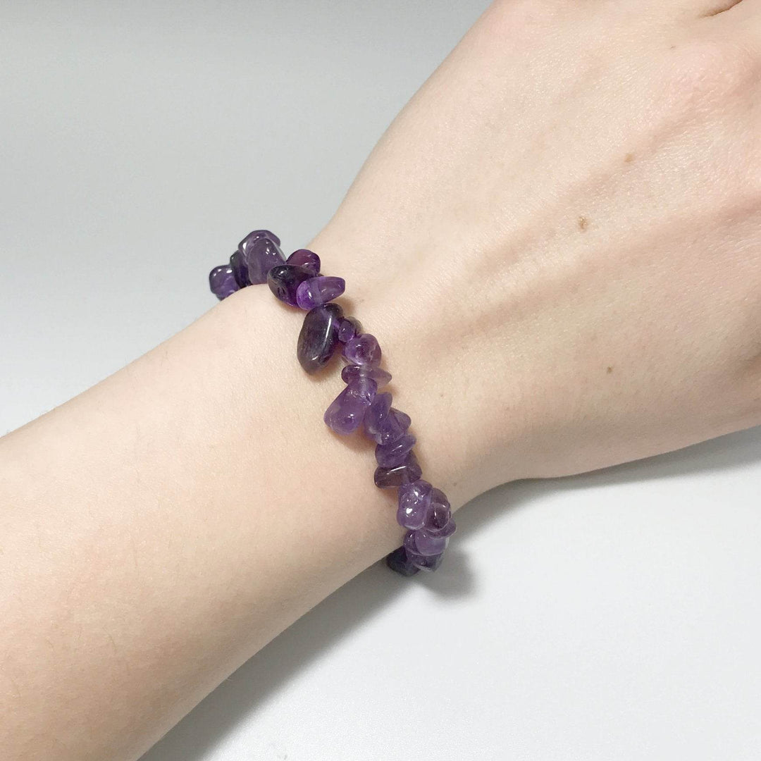 Amethyst Chip Beaded Bracelet-Rocks and Gems Canada
