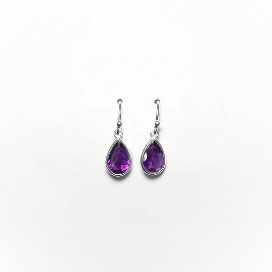 Amethyst Dangle Earrings-Rocks and Gems Canada