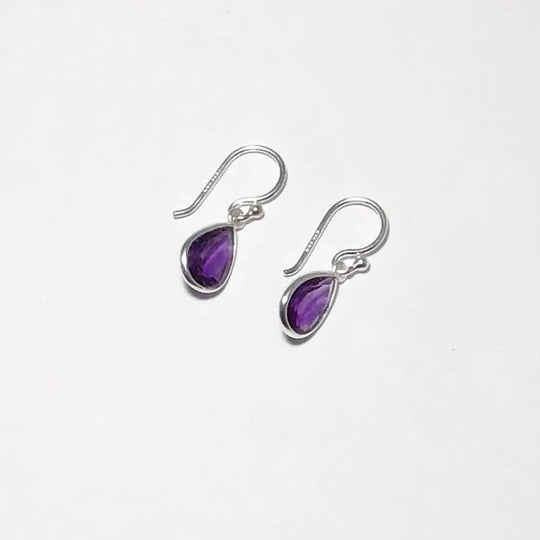 Amethyst Dangle Earrings-Rocks and Gems Canada