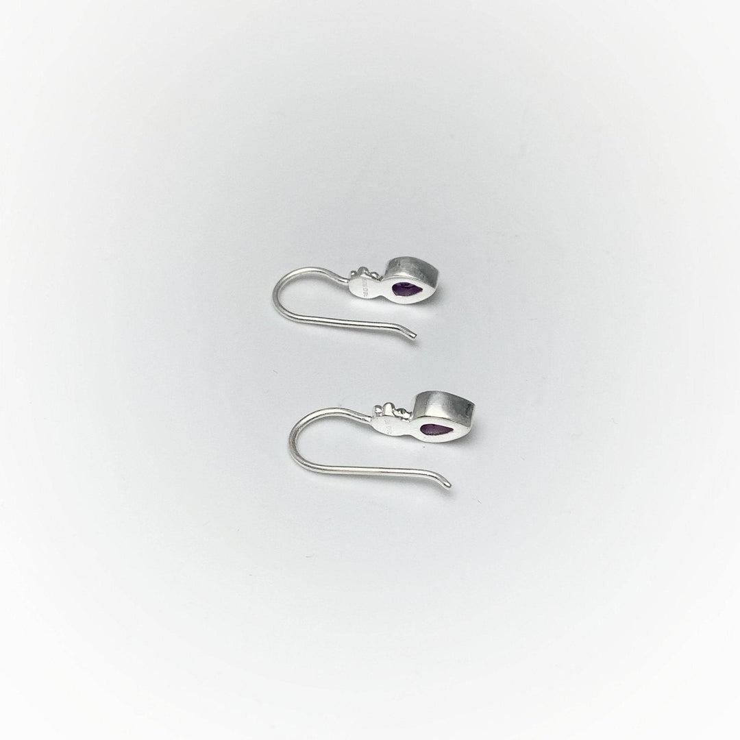 Amethyst Dangle Earrings-Rocks and Gems Canada