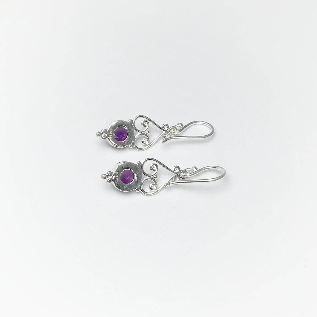 Amethyst Dangle Earrings-Rocks and Gems Canada