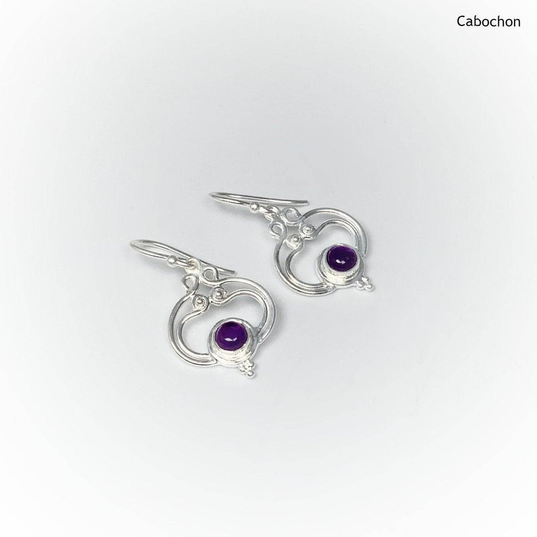 Amethyst Dangle Earrings-Rocks and Gems Canada