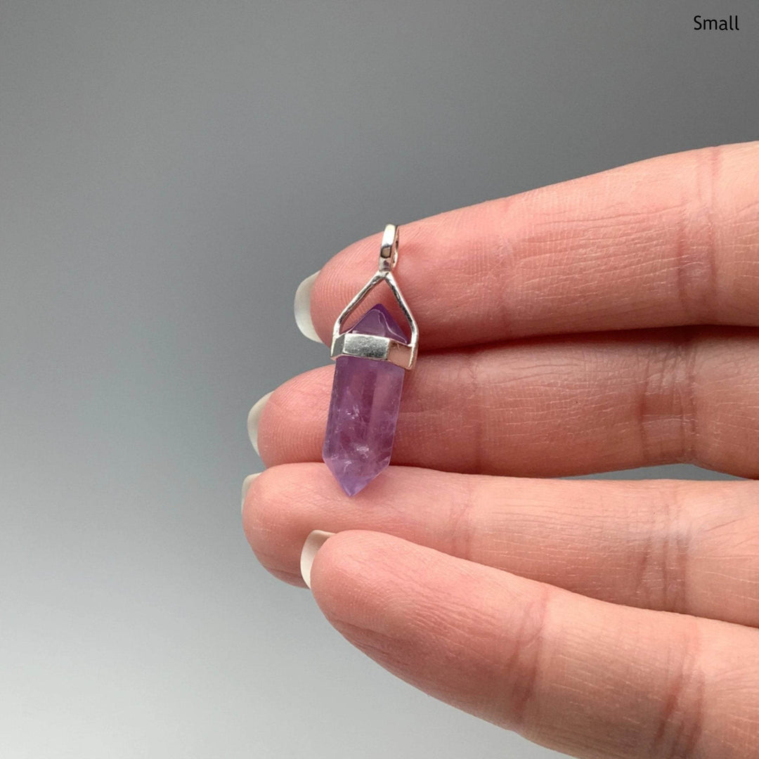Amethyst Double Terminated Point Pendant-Rocks and Gems Canada