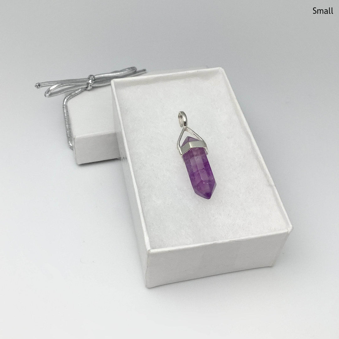 Amethyst Double Terminated Point Pendant-Rocks and Gems Canada