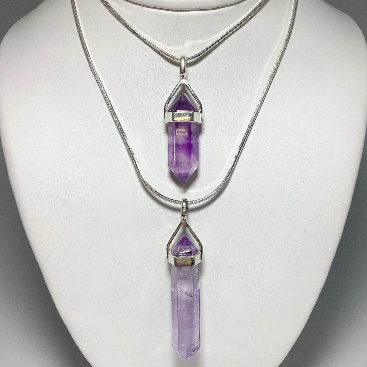 Amethyst Double Terminated Point Pendant-Rocks and Gems Canada
