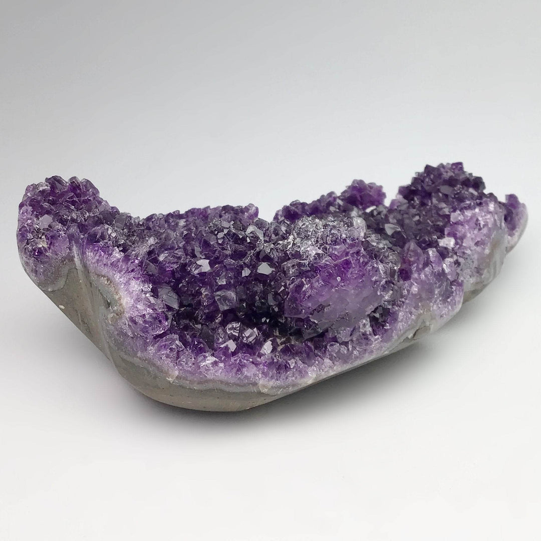 Amethyst Druze Cluster Leaf Carving-Rocks and Gems Canada
