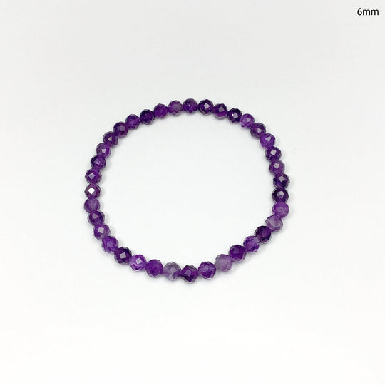 Amethyst Faceted Beaded Bracelet-Rocks and Gems Canada