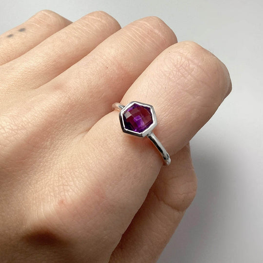 Amethyst Ring-Rocks and Gems Canada