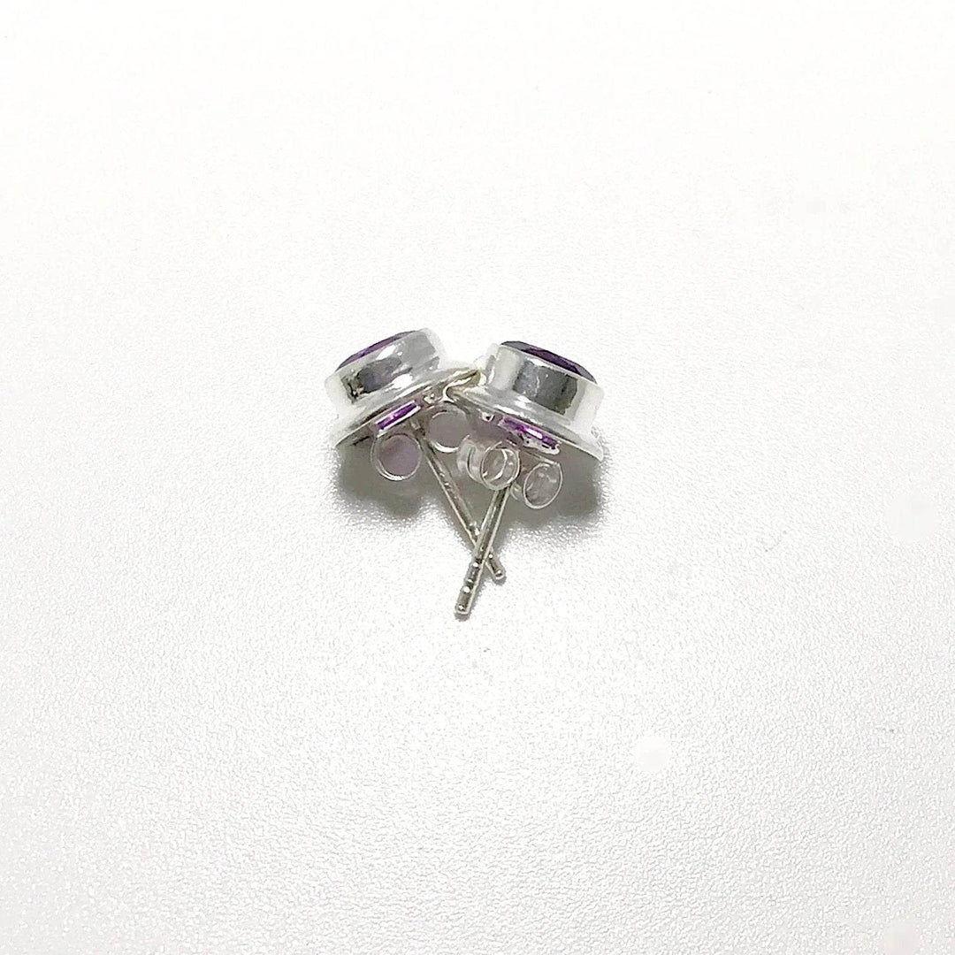 Amethyst Stud Earrings-Rocks and Gems Canada