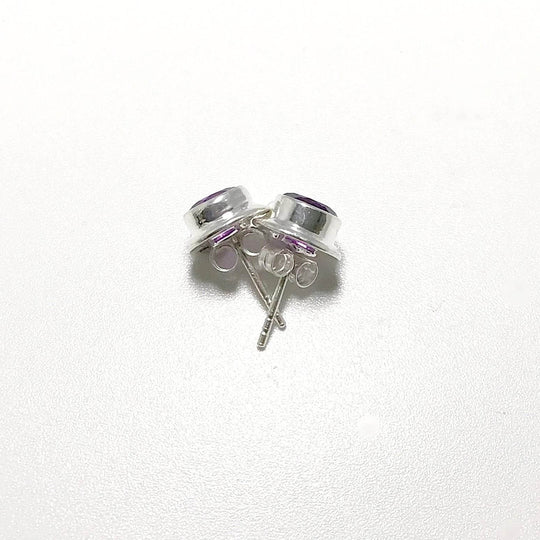Amethyst Stud Earrings-Rocks and Gems Canada