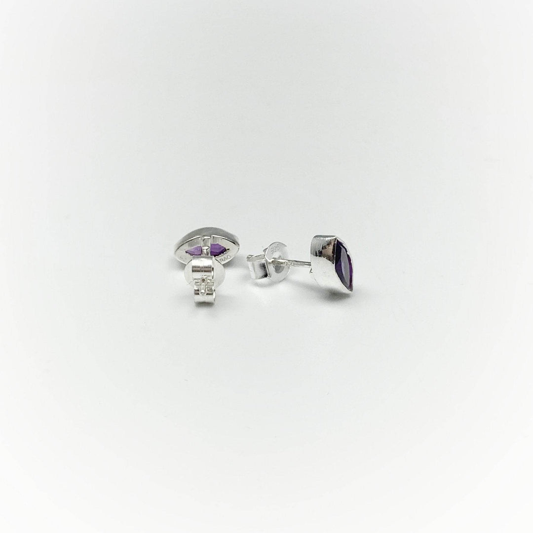 Amethyst Stud Earrings-Rocks and Gems Canada