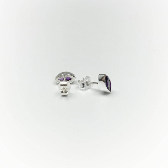 Amethyst Stud Earrings-Rocks and Gems Canada