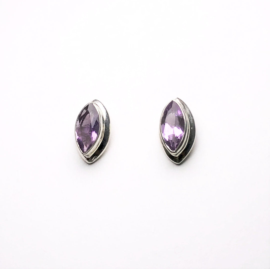 Amethyst Stud Earrings - Rocks and Gems Canada