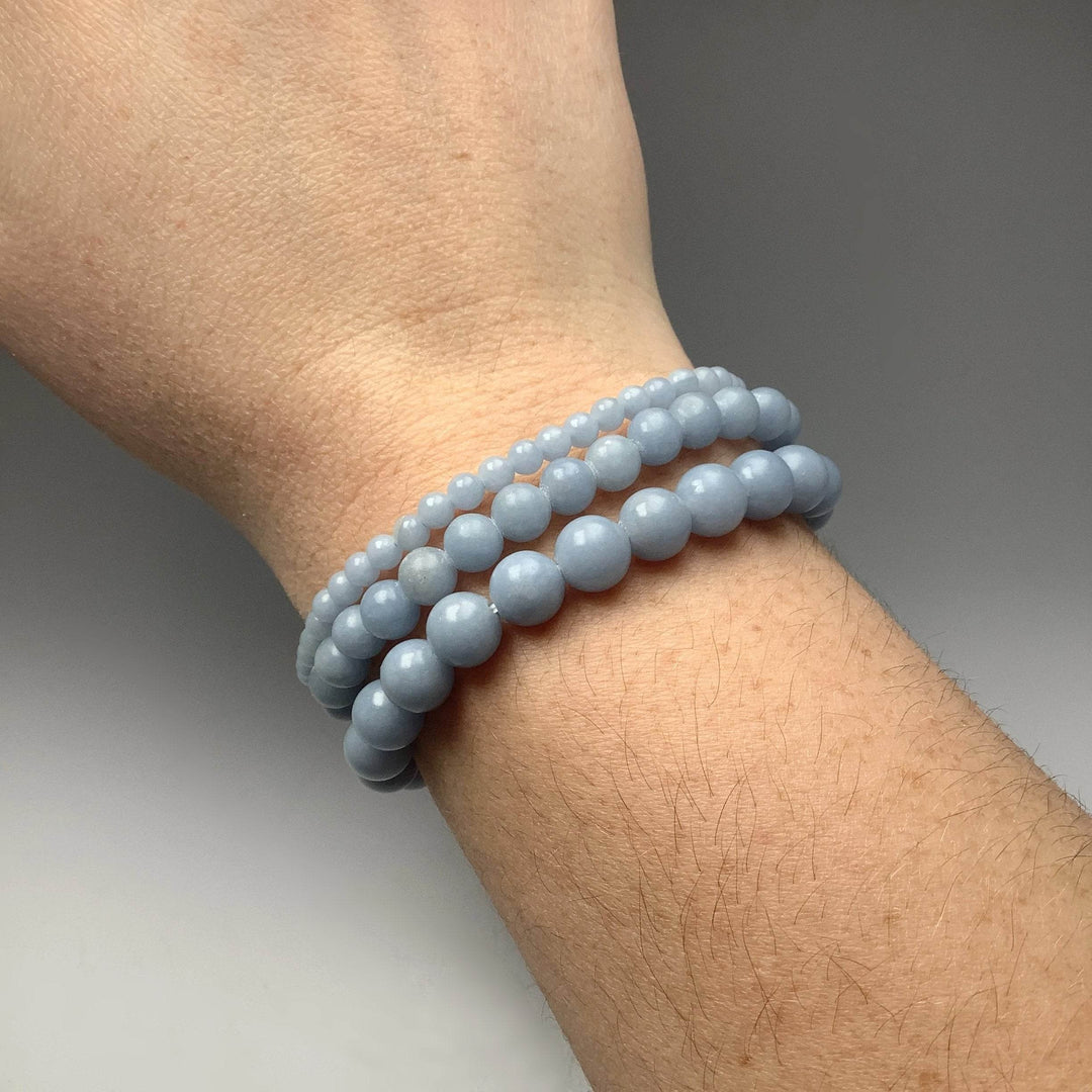 Angelite Beaded Bracelet-Rocks and Gems Canada