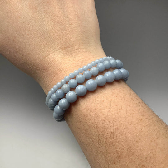 Angelite Beaded Bracelet-Rocks and Gems Canada