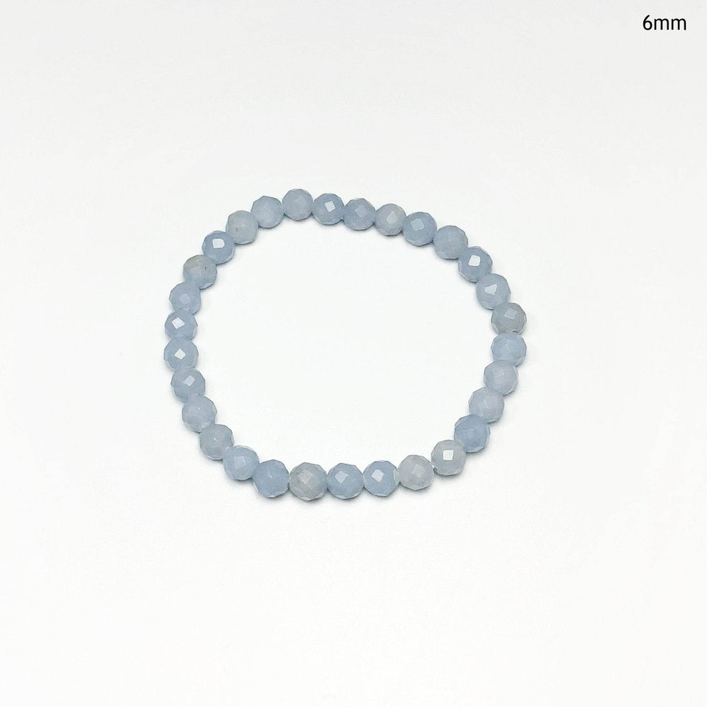 Angelite Faceted Beaded Bracelet-Rocks and Gems Canada