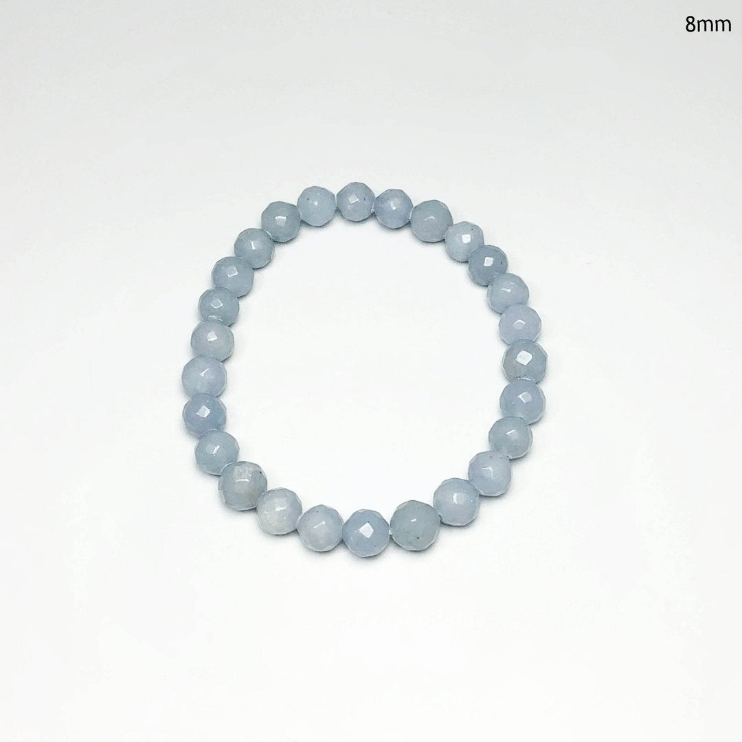 Angelite Faceted Beaded Bracelet-Rocks and Gems Canada