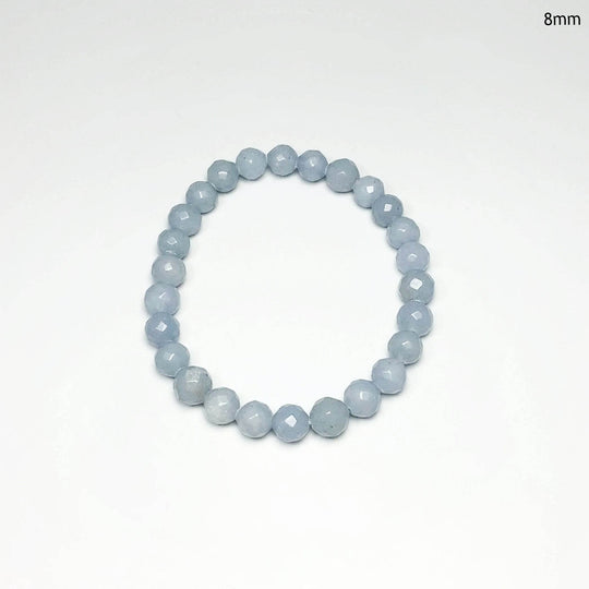Angelite Faceted Beaded Bracelet-Rocks and Gems Canada