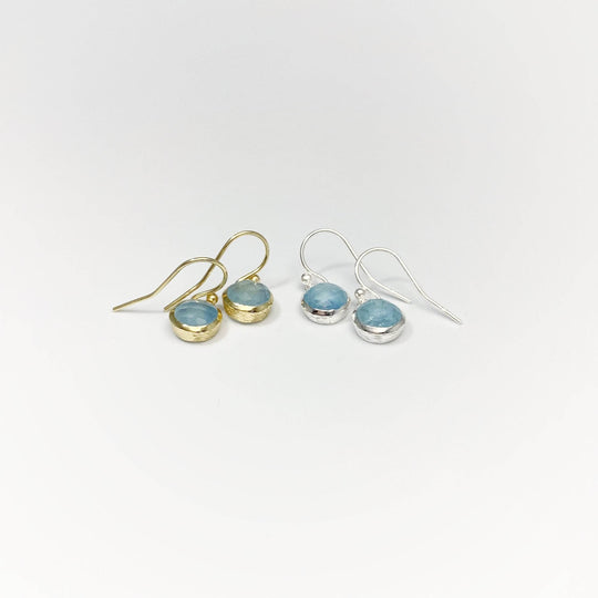 Aquamarine Dangle Earrings-Rocks and Gems Canada