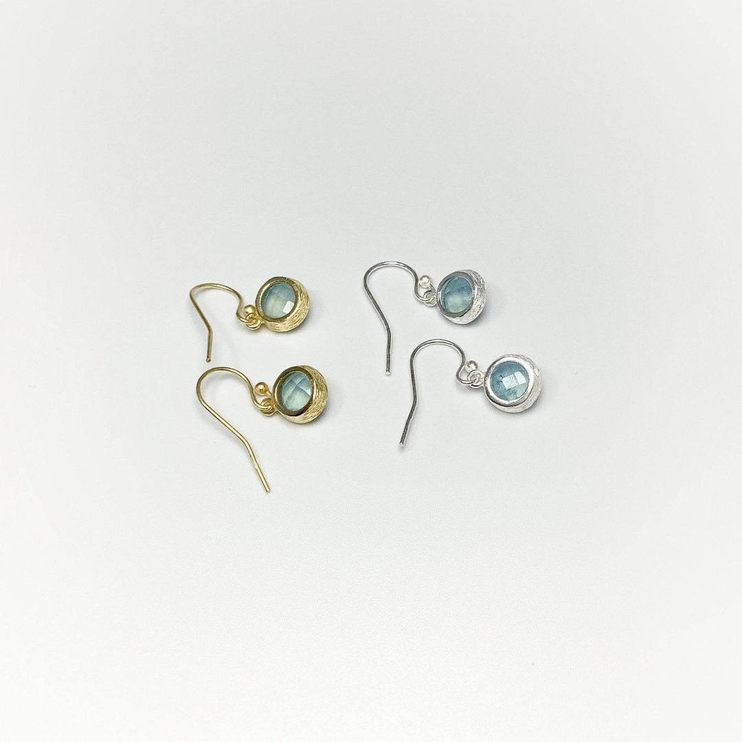 Aquamarine Dangle Earrings-Rocks and Gems Canada