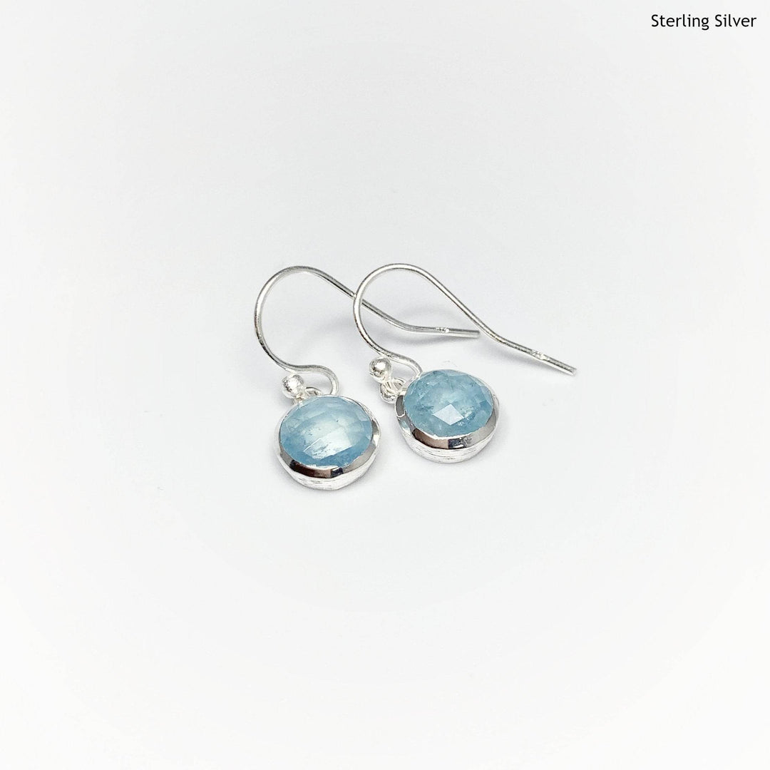 Aquamarine Dangle Earrings-Rocks and Gems Canada