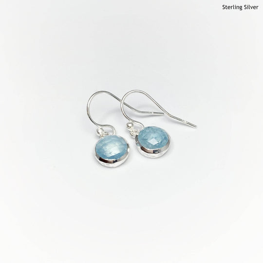 Aquamarine Dangle Earrings-Rocks and Gems Canada