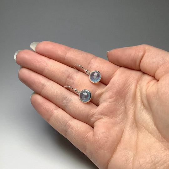 Aquamarine Dangle Earrings-Rocks and Gems Canada