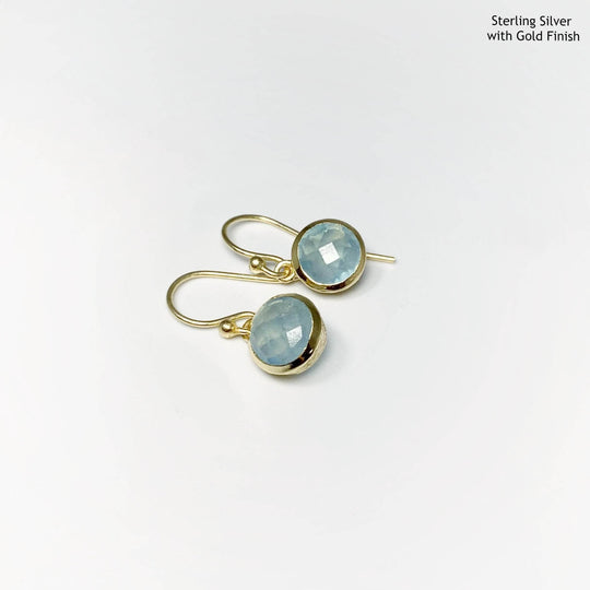 Aquamarine Dangle Earrings-Rocks and Gems Canada