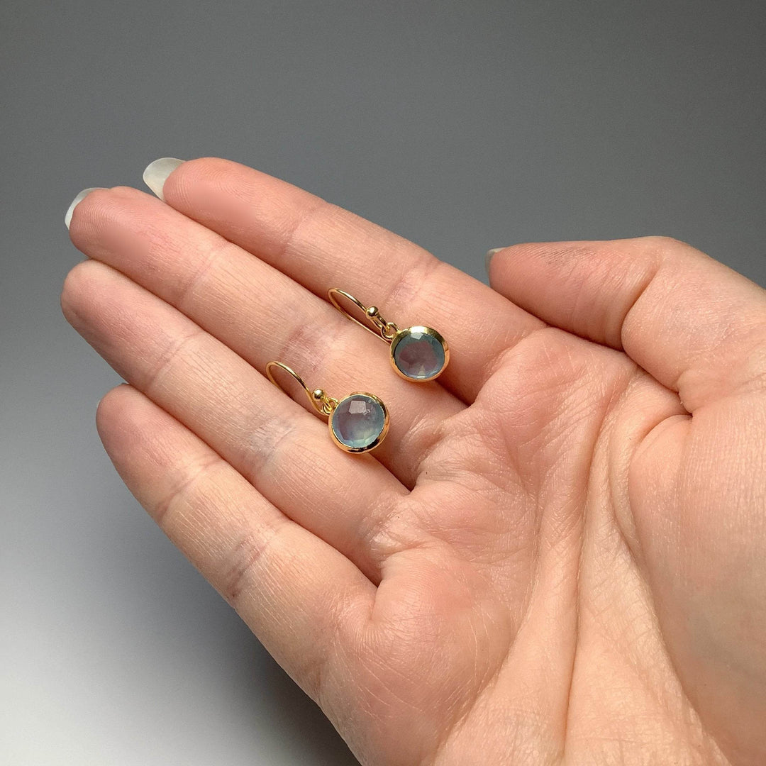 Aquamarine Dangle Earrings-Rocks and Gems Canada