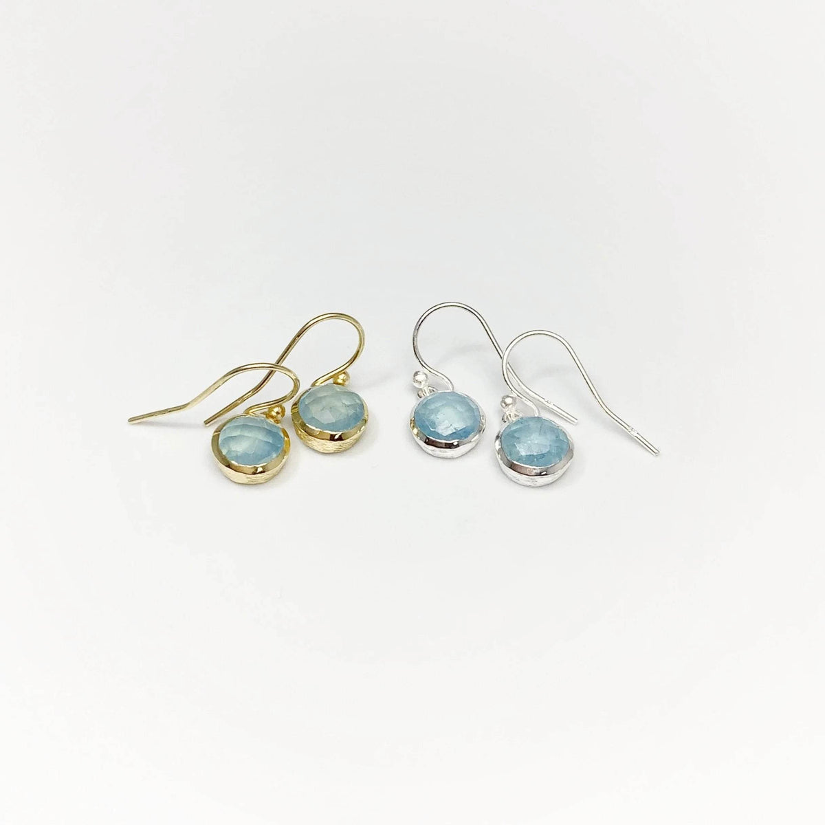 Aquamarine Dangle Earrings-Rocks and Gems Canada