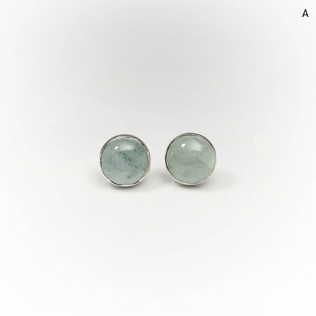 Aquamarine Stud Earrings-Rocks and Gems Canada