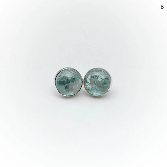 Aquamarine Stud Earrings-Rocks and Gems Canada